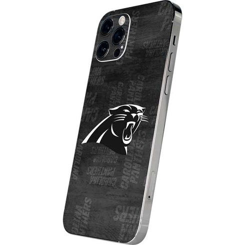NFL Carolina Panthers Black & White iPhone 12 Pro Skin